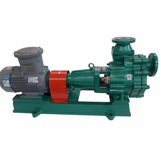 PTFEライニングを施した化学工業用高圧自吸式遠心ポンプ